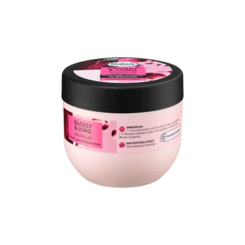 Texture du masque capillaire Balea Glossy & Long, hydratation intense pour cheveux longs.