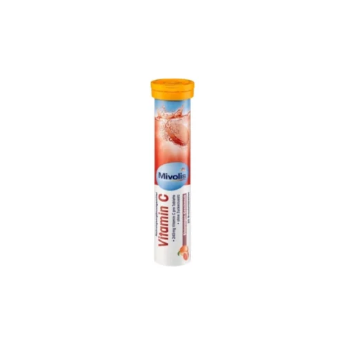 Tube de comprimés effervescents Mivolis Vitamine C, 20 pièces.